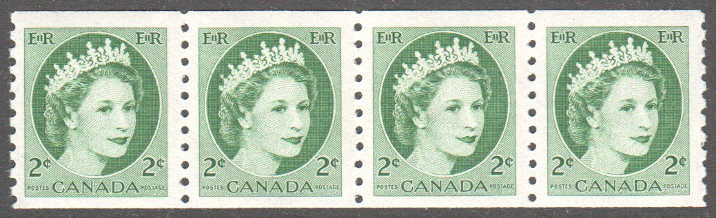 Canada Scott 345 MNH Strip VF - Click Image to Close